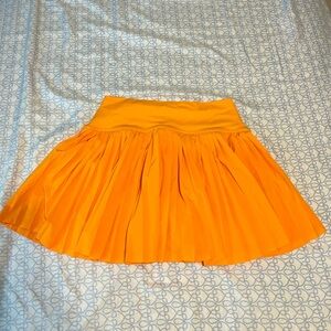 aerie Vibrant Orange Pleated Mini Skirt